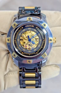 Croton Skeleton Dial Bicolor Limited Edition Herrenuhr CN307069YLSK - Bild 1 von 8