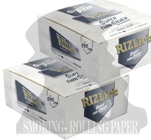 2 X Scatola Cartine Rizla Lunghe Silver KING SIZE Scatole KS Da 2x 50 Libretti - Afbeelding 1 van 2