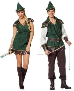 Robin Hood Peter Pan Jäger Girl Kostüm Kleid Mittelalter Damen Herren Bogen Set - Bild 1 von 3