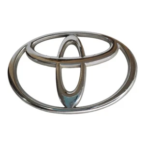Replacement Chrome ABS Toyota Hood Trunk Grille Emblem -Toyota 4 1/2 x 37/8 in. - Picture 1 of 3