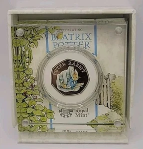 2020 Royal Mint Peter Rabbit UK Silver Proof Fifty Pence 50p coin - Box & COA - Bild 1 von 12