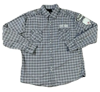 Blac Label Men's Pearl Snap Western Shirt Large Long Sleeve Embroidered - Image 1 of 4