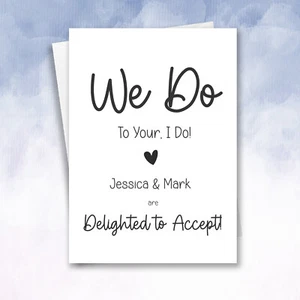 Tarjeta de aceptación personalizada de boda, tarjeta de confirmación de asistencia, respuesta del día de la boda - Imagen 1 de 6