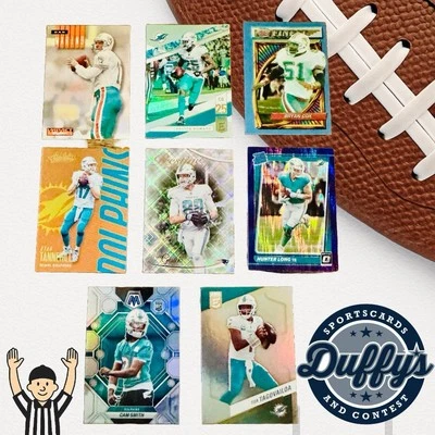 2025 Miami Dolphins Football Card Lot Waddle, Tua, Marino, Thomas, Achane RC - Image 1 of 4