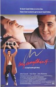 Auténtico póster de la película firmado por John Cusack Say Anything con certificado de autenticidad - Imagen 1 de 1