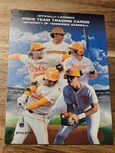 Tennessee Volunteers Baseball 2025 Onit Checklist Card Curley Klein Russell ++ - Foto 1 di 2