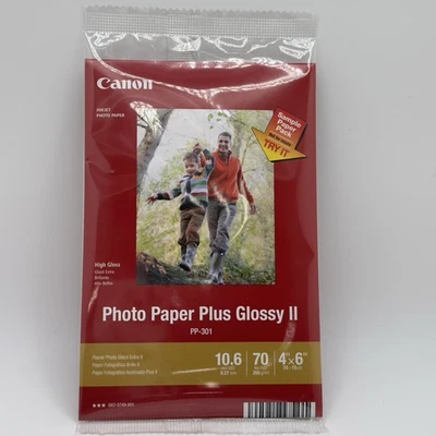 Papel fotográfico Canon Plus Glossy II pp-301 4"x6" - Imagem 1 de 2