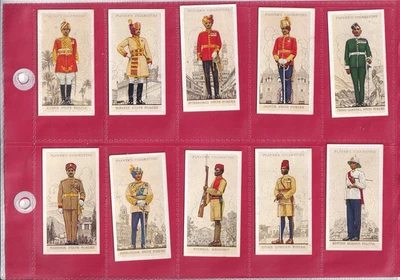 PLAYER'S - MILITARY UNIFORMS OF THE BRITISH EMP. - 1938 - 10 CARDS - HI NUMBERS - Image 1 of 2