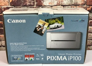 Canon PIXMA iP100 Inkjet Photo Bluetooth Printer USB Mobile - New - Open Box - Afbeelding 1 van 9