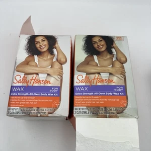 Lot Of 2 New Sally Hansen EXTRA STRENGTH All Over Body Wax Hair Removal Kit 6oz - Picture 1 of 4