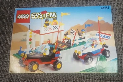 LEGO 6551 Checkerd Flag Racin Center Instruction Original Manual Only Vtg Castle - Image 1 of 2