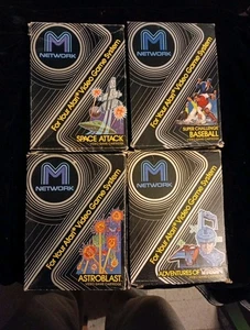 4 juegos Atari 2600 M Network con caja manual Astroblast Space Attack Baseball Tron - Imagen 1 de 10