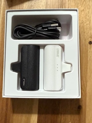 NEW iWALK LinkPod3 3350mAh Portable iPhone Charger 2 pack Black White DS3350L - Image 1 of 4