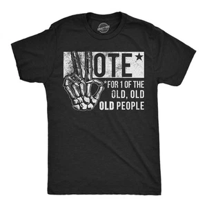 Camisetas divertidas para hombre Vota por una de las personas mayores Camiseta de elección sarcástica - Imagen 1 de 7