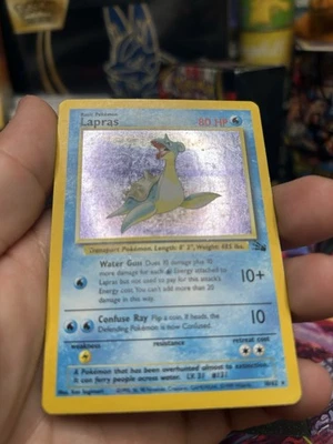 JCC Pokémon Lapras Fósil Holo Ilimitado Tarjeta Rara 10/62 De Colección LP Foto 1 de 4