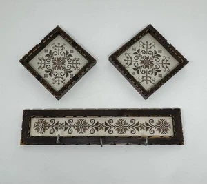Ganchos para llaves de arte vintage de 3 piezas punto de cruz para colgar en la pared casa abuela núcleo - Imagen 1 de 7