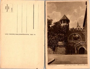 Postal de colección - Wiesbaden, Alemania. el Muro de Heiden con la Puerta Romana - Imagen 1 de 1