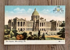 1907 Vintage Postkarte Harrisburg Pennsylvania Dauphin County State Capitol  - Bild 1 von 2