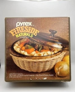 Pyrex Fireside Naturals by Corning 1 1/2 Qt Knob Covered Casserole NEW NOS - Picture 1 of 6