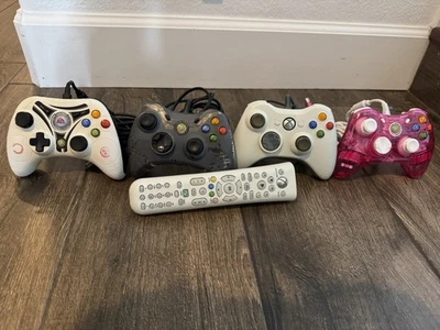 Xbox 360 Wired Controller Lot - White - FIFA - Pink Rock Candy - Afterglow READ - Image 1 of 4