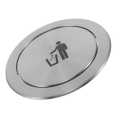  Integrierter Mülleimerdeckel für die Arbeitsplatte: Mülldeckel aus Edelstahl - Bild 1 von 4