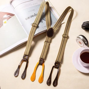 Herren Hosenträger Knopf Haken Gummizug Hosenträger Formelle Kleidung Verstellbar - Bild 1 von 6