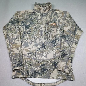 Sitka Pullover Mens Medium Optifade Camo Quarter Zip Polygiene Hunting 10039 - Picture 1 of 15
