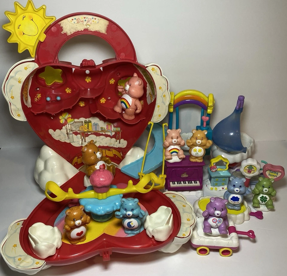 De colección Kenner 1983 Care Bears Care-A-Lot Nube Arco Iris Juego Figuras Accesorios Foto 1 de 4