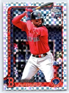 2025 Topps Chrome Carlos Narváez X-Fractors #194 Boston Red Sox - Foto 1 di 2
