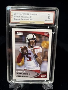 2017 LEAF HIT Football Patrick Mahomes II Rookie Premier Draft #5 GEM 10 - Picture 1 of 2