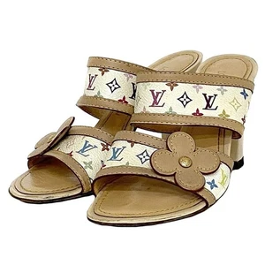 LOUIS VUITTON Mule ec-22553 Beige White Multicolor Monogram Multi 22.5cm Monogra - Picture 1 of 10