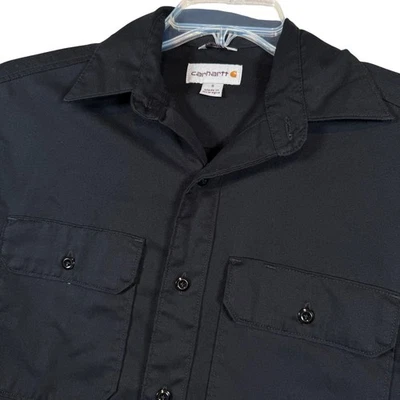 Мужская черная рабочая рубашка с коротким рукавом Carhartt свободного покроя размер Small S223BLK - Изображение 1 из 4