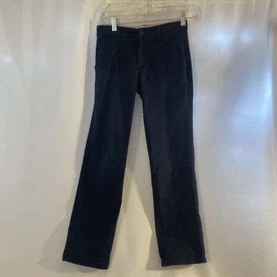 Cat & Jack Girls Straight Leg Pants Size 10 Navy Blue Chino School Uniform Dress - Image 1 of 4