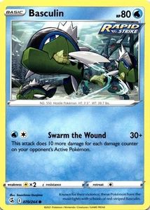 Basculin 070/264 Fusion Strike Common Regular LP Pokemon Card Rapid Strike - Picture 1 of 2