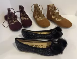 Stylish Sam Edelman Girls' Flats - 3 Pairs, Size 13 - Like New Without Box! - Picture 1 of 17
