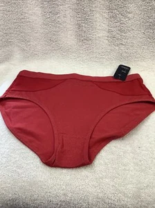 MODERN MOVEMENT RED & GOLD PANTIES 80% NYLON 10% SPANDEX 10% METALLIC W/ MESH - Picture 1 of 2
