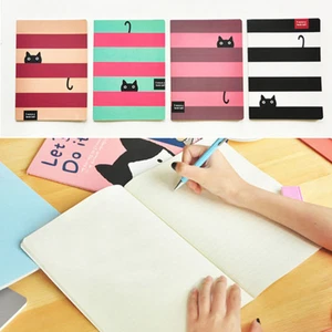 Cute Cat Paper Blank Pages BIG Notebook Note Book Journal Diary Notepad Memo - Picture 1 of 9