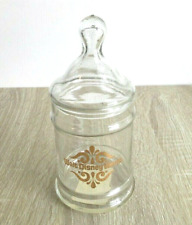 Vintage Walt Disney World Small Glass Candy Jar Jelly Bean Jar Apothecary w/ Lid