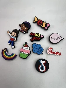 Lot Of 10 Shoe Charms Rainbow Miss You I’m Cool Fit Crocs Wristband Accessories - Picture 1 of 2