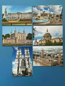 Set of 6 London Postcards UK England City Travel Landscape View