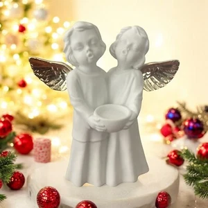 Vintage Dept 56 Winter Silhouette Figurines Angles Singing New In Packaging - Picture 1 of 8