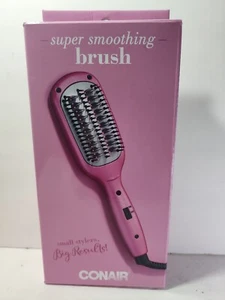 Conair Super Smoothing Brush Pink Smoothing Frizz Shine Hair Styling V10258 - Picture 1 of 4