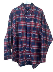 Ralph Lauren Hemd Herren XL The Big Shirt kariert Stewart rot gebraucht, in einwandfreiem Zustand - Bild 1 von 5