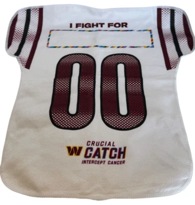 Toalla de rally de apoyo al cáncer para interceptar fanáticos de los Washington Commanders NFL por la que lucho Foto 1 de 4
