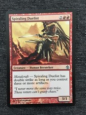 1x FOIL Spiraling Duelist Mirrodin Besieged MtG Magic Red Uncommon 1 x1 Card LP
