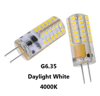 (6pcs) * G6.35 48SMD Silicone LED Bulb Capsule Lamp 12V 3W Light Day White 4000K - Image 1 of 4