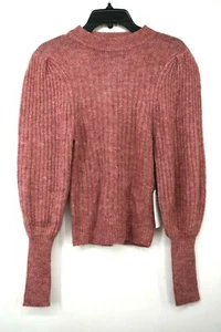 Leith Juliet Sleeve Sweater Mock Neck Long Bishop Sleeve Pullover Knit Womens 1X - Picture 1 of 9