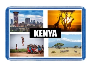 Imán de nevera Kenia - Tamaño grande (7 cm x 4,5 cm) - Gran idea de regalo - Turismo - Imagen 1 de 1