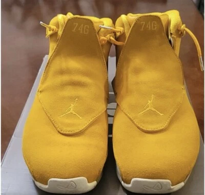 Talla 10.5 - Air Jordan 18 Retro Gamuza Amarilla (comprado en cabra) Foto 1 de 3