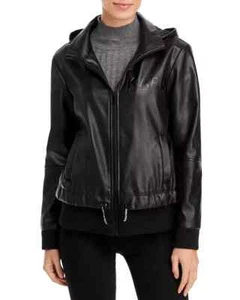 Karl Lagerfeld Paris Bomberjacke mit Kapuze schwarz Größe Small UVP 170 $ - Bild 1 von 4